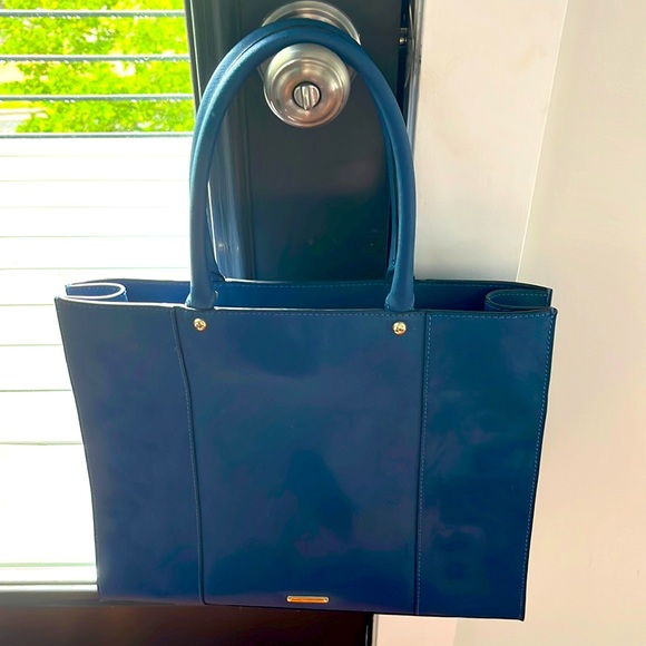 Rebecca Minkoff Bags Rebecca Minkoff Blue Leather Tote Bag Poshmark